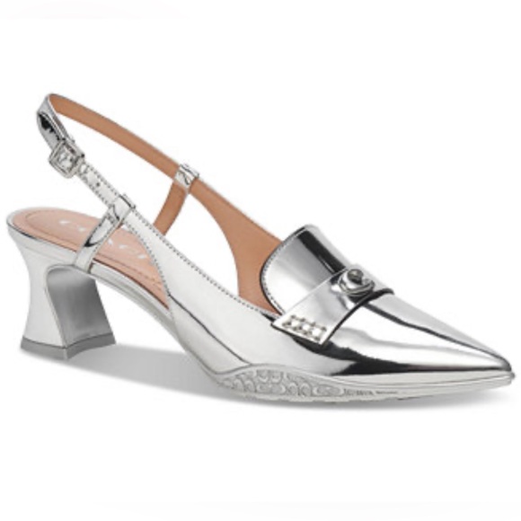 Coach Nikola Slingback Kitten Heel Pumps size 7 - Picture 1 of 8